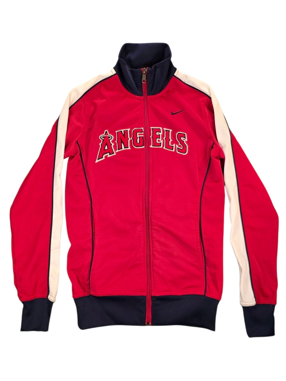 Los Angeles Angels NIKE Red Varsity Full Zip Track Jacket Women's SMALL